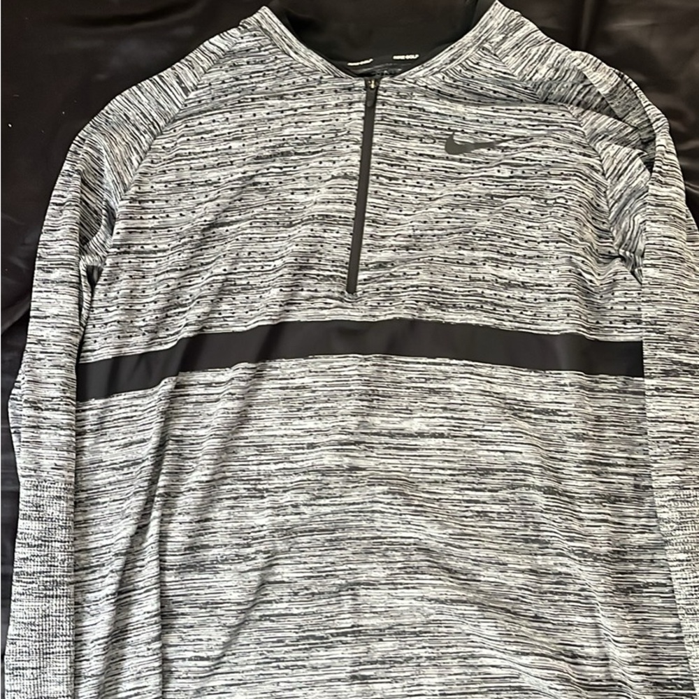 Nike quarter zip pullover Black and Gray Half-Zip Top